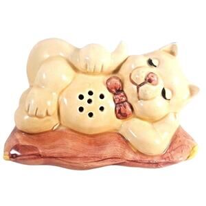 Cat Spice Holder Vintage Interpur Figurine Kitten Collectible Ceramic Shaker Y2k